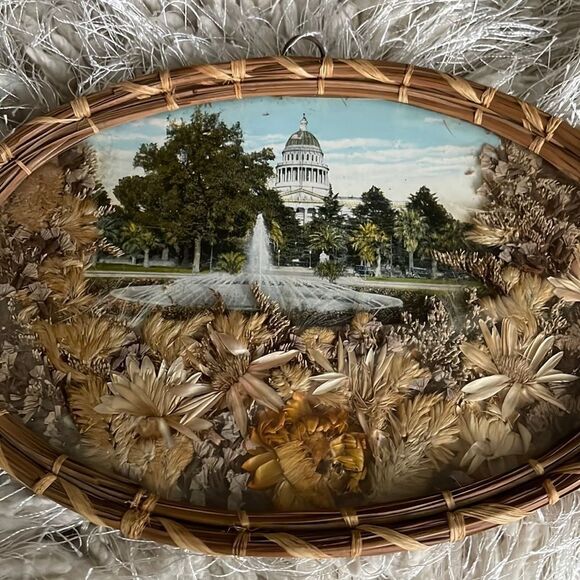 Vintage Set of Two Torrey Pine Handmade Trays - CA State Capitol - Picture 2 of 6